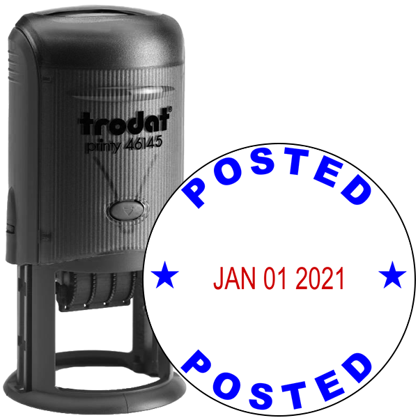 Round Self-Inking Dater Posted Stamp