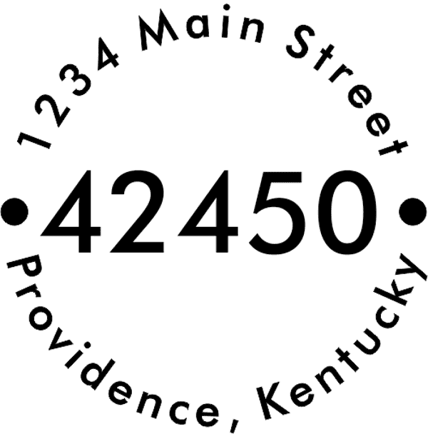 Round ZIP Address Stamp