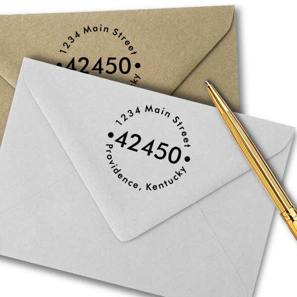 Round ZIP Address Stamp
