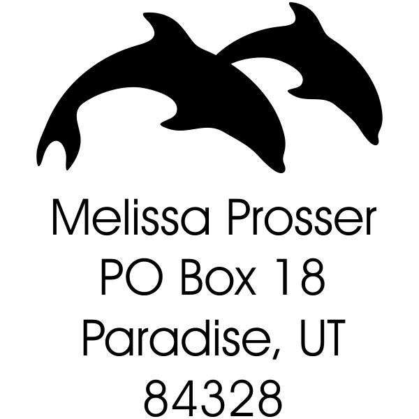 Dolphin Round Stamp
