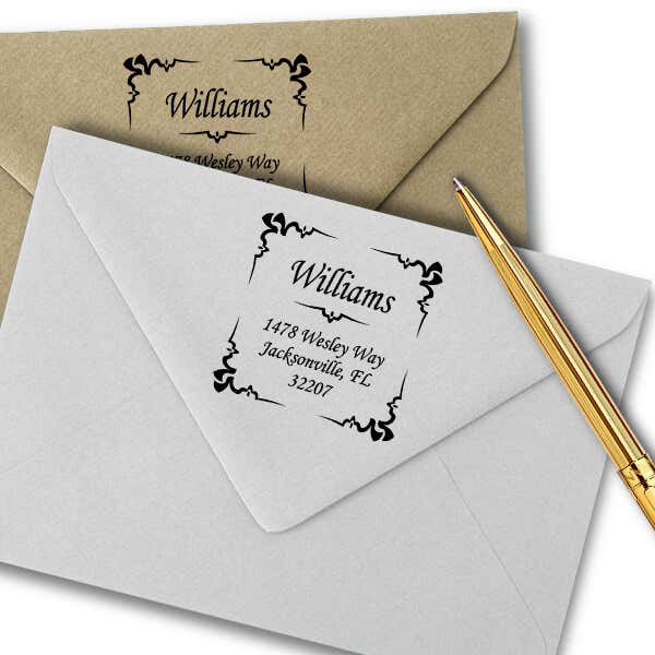 Square Deco Address Stamp