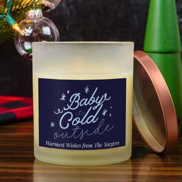 Baby It's Cold Outside Candle Beautiful Image