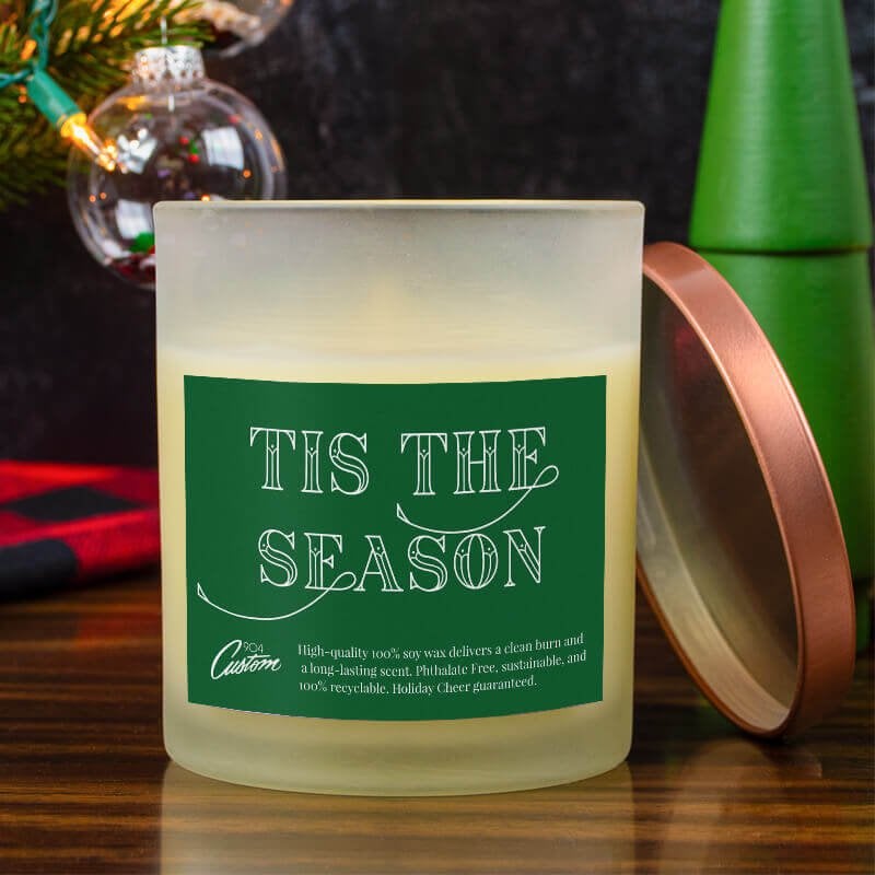 Tis the Season Holiday Candle Beautiful Image