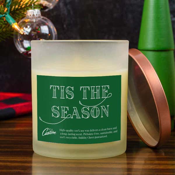 Tis the Season Holiday Candle Beautiful Image
