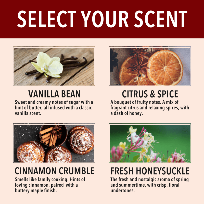 Happy Holidays Red Truck Custom Candle Scent Profiles