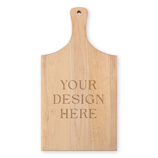 Paddle Custom Cutting Board - Engrave Your Logo, Family Recipe, or Image