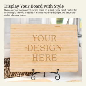 Engraved Recipe Cutting Boards Display Easel Add On