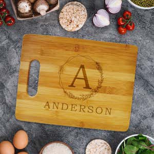 Personalize Your Own Cutting Board Anderson Wreath Design