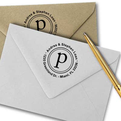 Duex Line Letter Stamp - alternate view