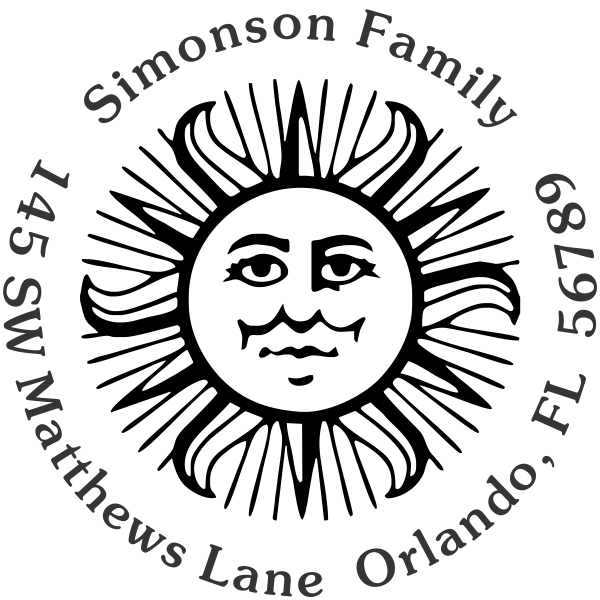 Sun Motif Stamp