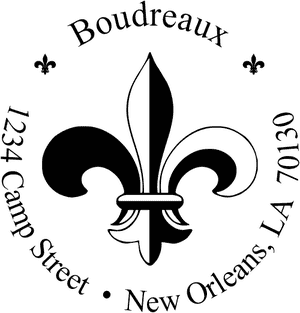 Fleur de Lis Return Address Stamp