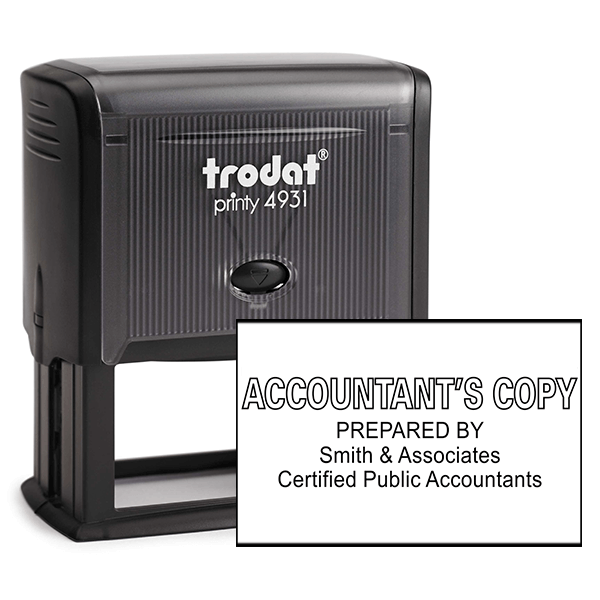 Accountants Copy Stamp Outlined