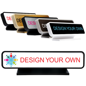 Plastic Rounded Corner Deskplate with Full Color Insert (7129)