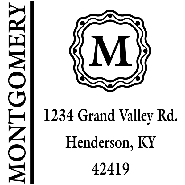 Montgomery Monogram Address Stamp