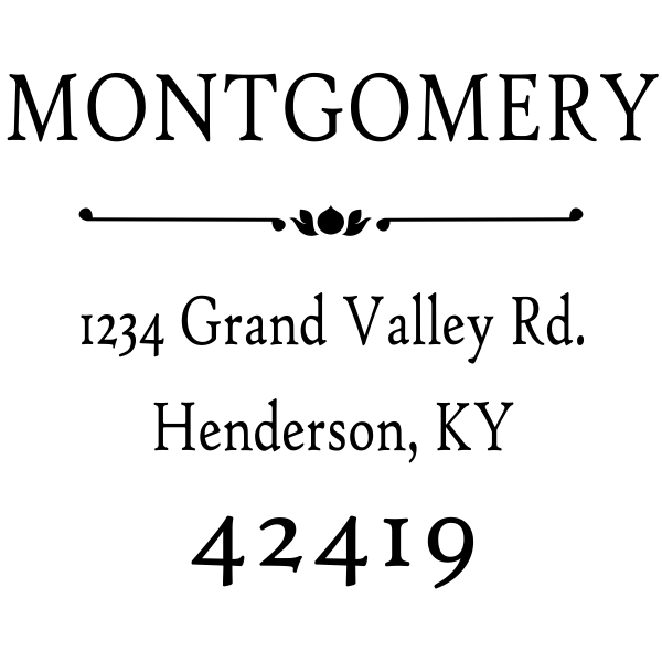 Bold Last Name Address Stamp