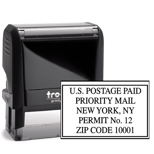 US Postage Paid Priority Mail Stamp