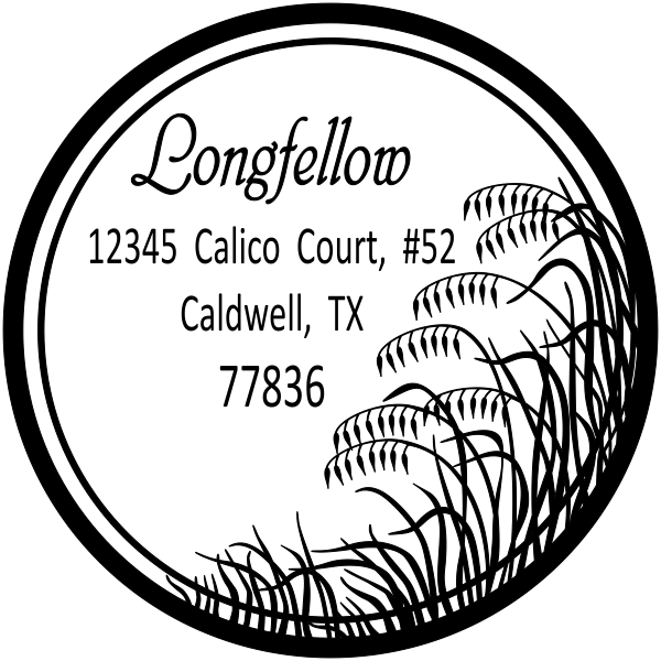 Salt Marsh Grass Return Address Stamp