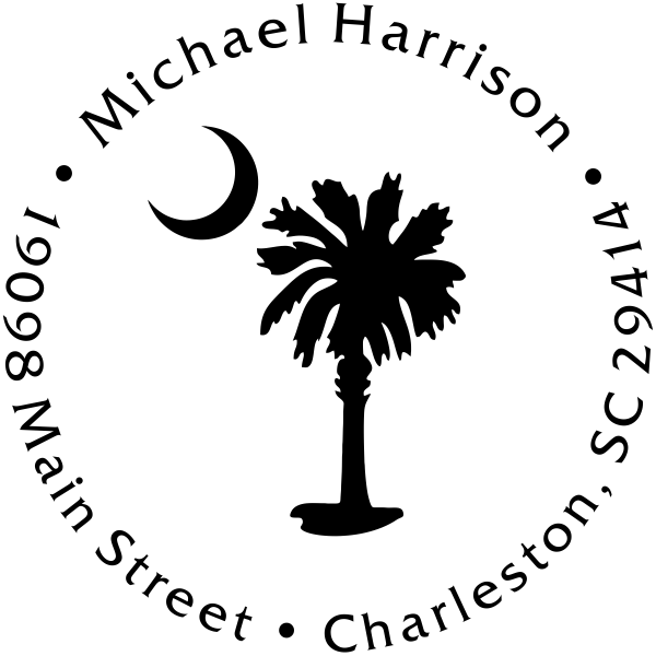 Palmetto Moon Address Stamp