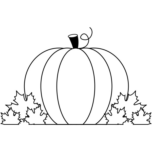 Pumpkin and Leaves Craft Stamp