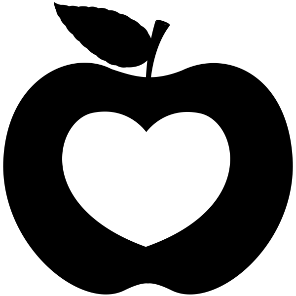 Heart Apple Craft Stamp