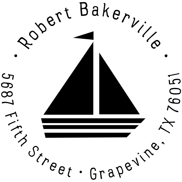 Sailboat Return Address Stamp