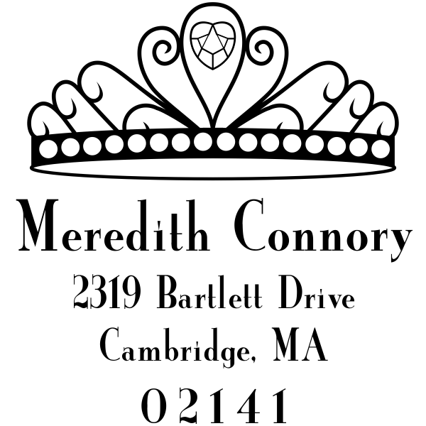 Princess Crown Return Address Stamp