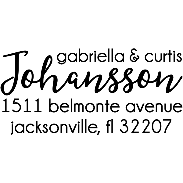 Johansson Script Address Stamp