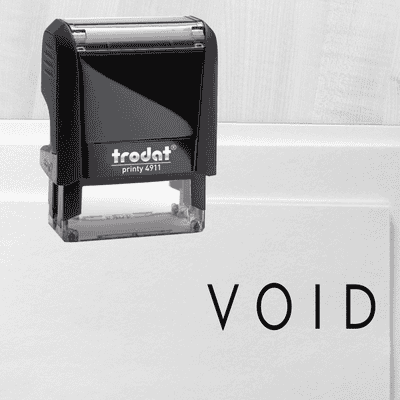 VOID Stock Stamp - alternate view