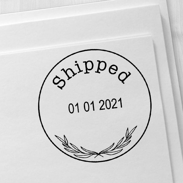 Small Decorative Shipped Dater Stamp