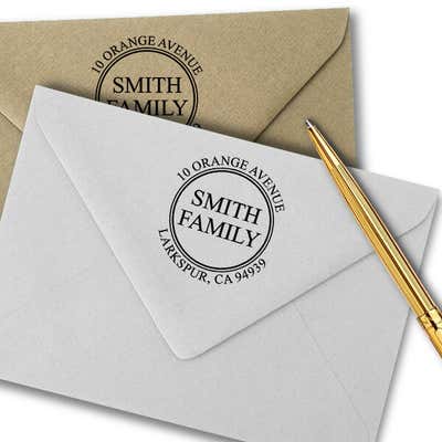 Round Double Outlined Stamp - alternate view