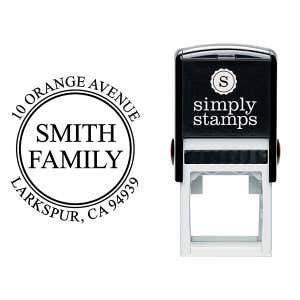 Round Double Outlined Stamp Stamp Body and Imprint