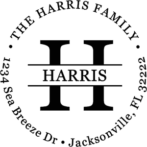 Personalized Round Address Stamp