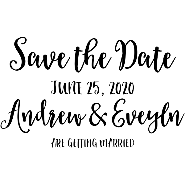 Save the Date Rubber Stamp