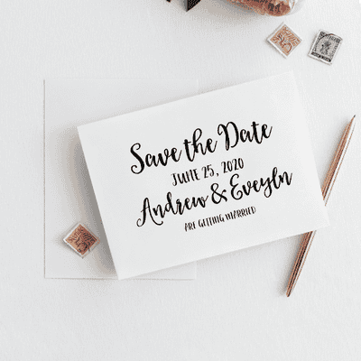 Save the Date Rubber Stamp - alternate view
