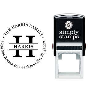 Round Letter Address Stamp Stamp Body and Imprint
