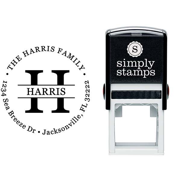 Round Letter Address Stamp Stamp Body and Imprint