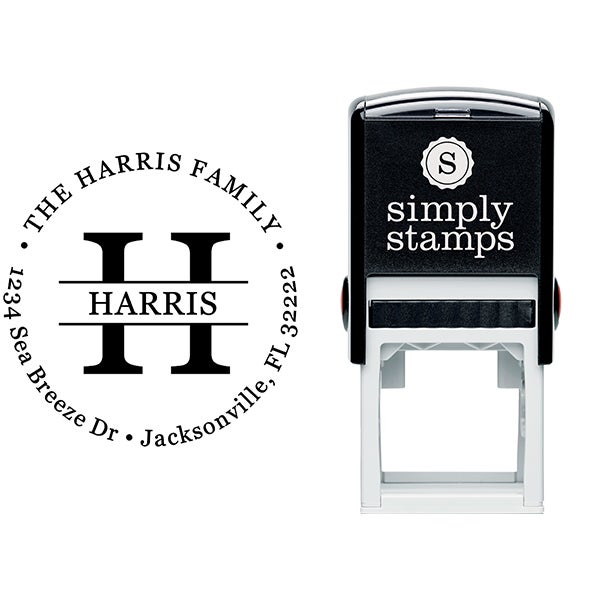 Round Letter Address Stamp Stamp Body and Imprint