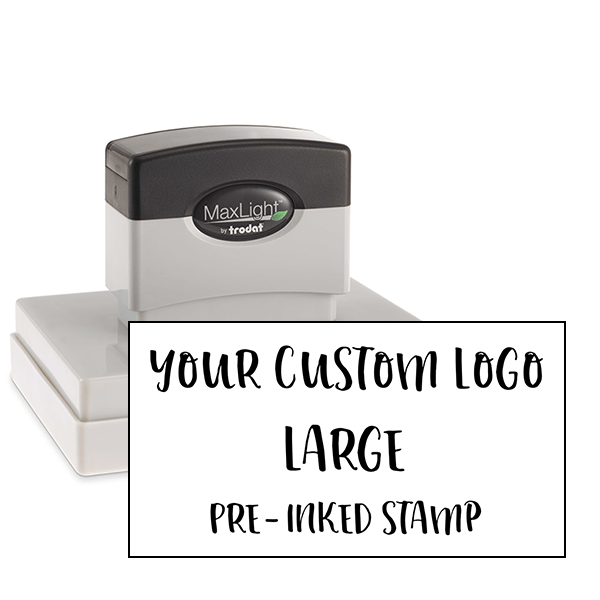 Large Custom Pre-Inked Logo Stamp