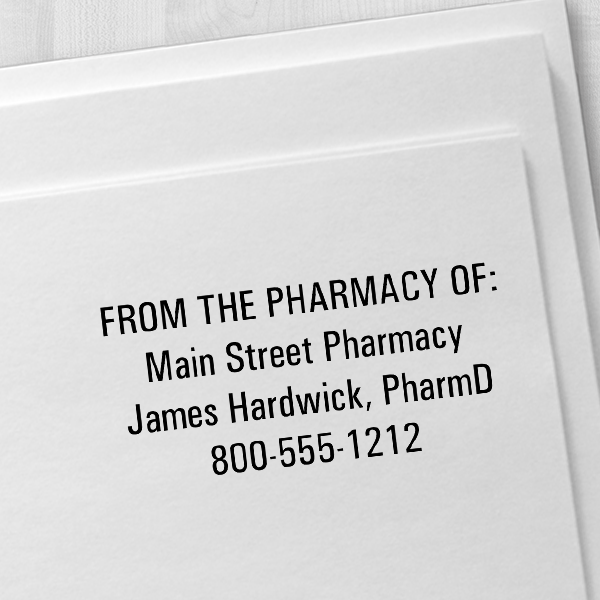 Custom From the Pharmacy of Rubber Stamp Simply Stamps