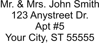 4 Line Personalized Address Stamp