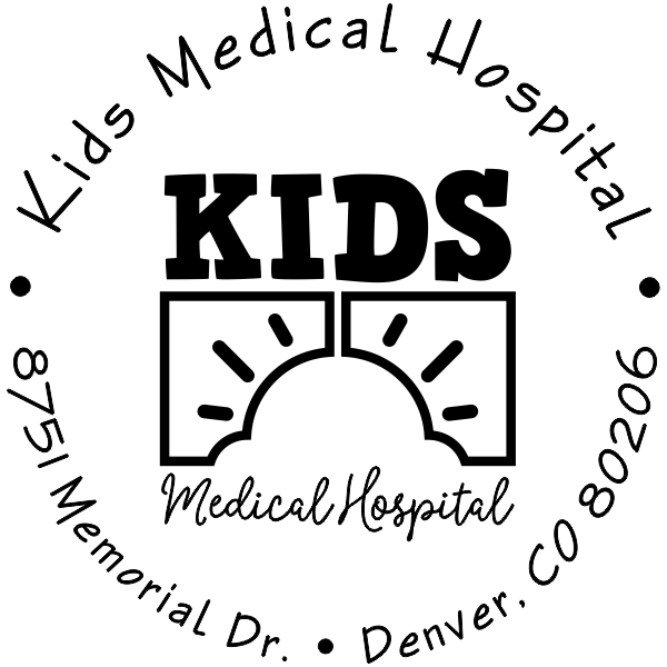 Custom Round Children's Hospital Logo Address Stamp