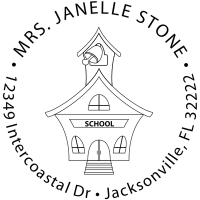 School house Custom Teacher Stamp