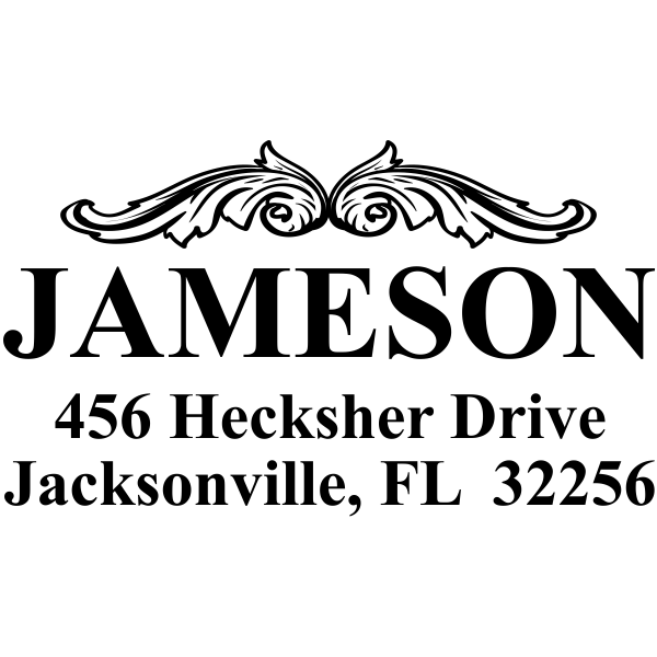 Vintage Crown Molding Custom Address Stamp