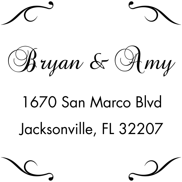 Victorian Deco Custom Address Stamp