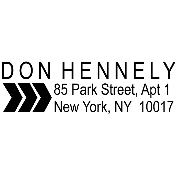 Triple Arrow Return Address Stamp