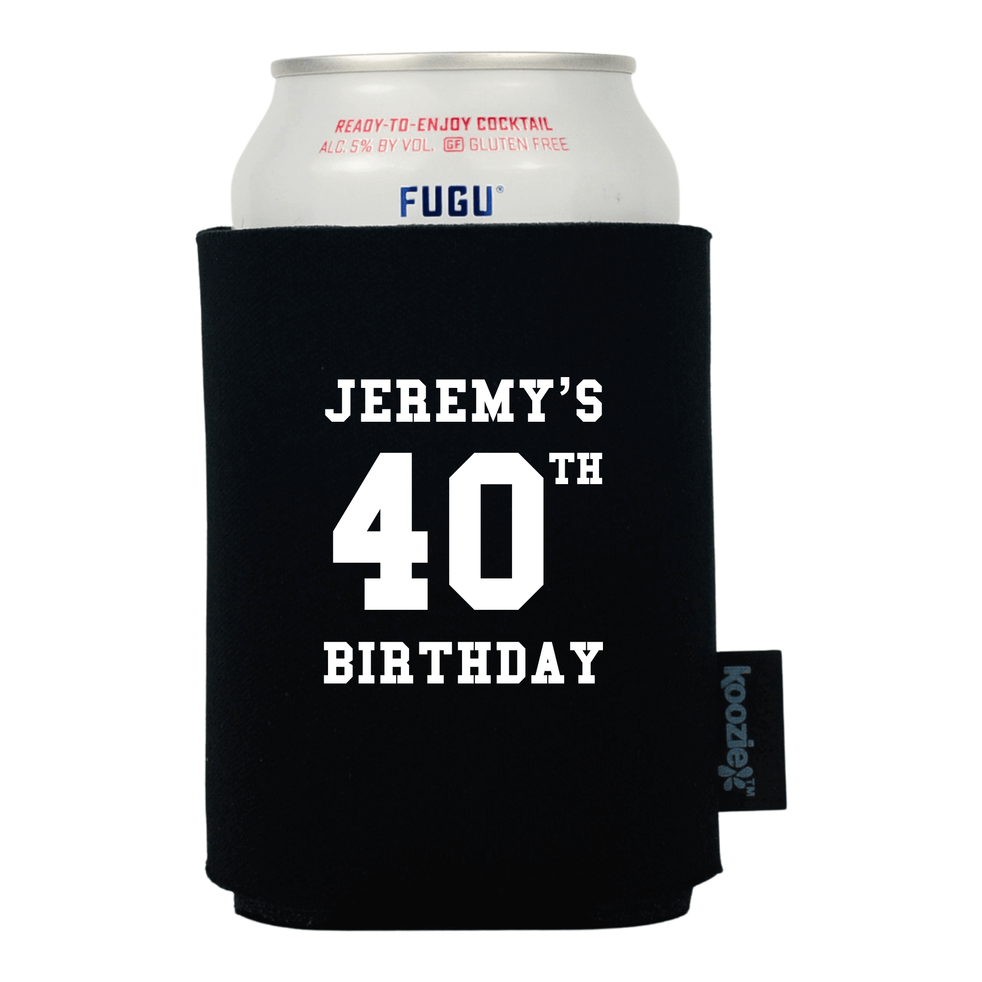 Koozie® Athletic Block Lettering Birthday Drink Cooler