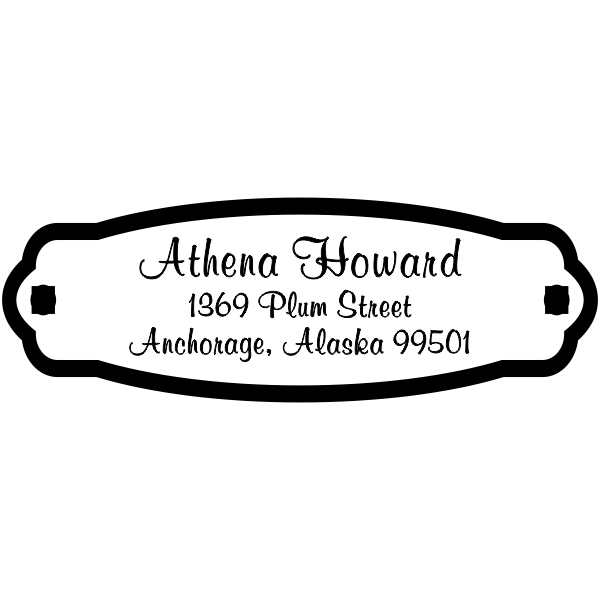 Plaque Styled Custom Address Stamp