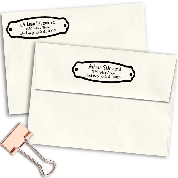 Plaque Styled Custom Address Stamp