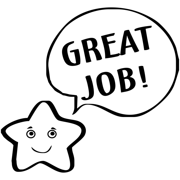 GREAT JOB! Smiley Star Teacher Stamp