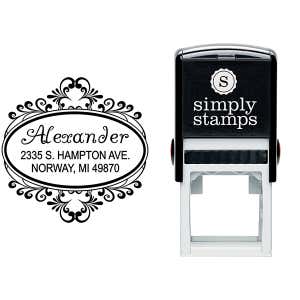 Alexander Oval Address Stamp Body and Design